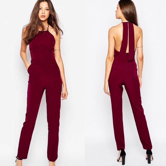 asos halter neck jumpsuit